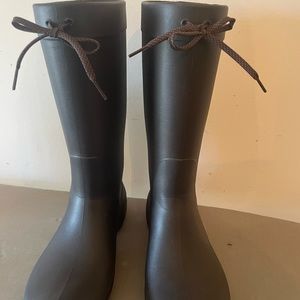 Brand new! Brown Crocs rain boots